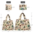 thumbnail image 2 of Wrapables Large & Small Foldable Tote Nylon Reusable Grocery Bags, Set of 2, Britain, 2 of 5