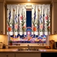 thumbnail image 4 of Watercolor Wildflower Butterfly Print Short Cafe Curtain,Light Filtering Washable Half Window Tier,Valance Curtain for Kitchen,Cafe,Laundry Home Decor, 4 of 6