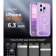 thumbnail image 2 of Funda Magnética Invisible con Soporte para iPhone 16 Pro de 6.3", Morado Claro, 2 of 7
