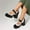 #072-Black, variant on Plus Size Women's Square Toe Platform High Heels – Comfortable Color-Blocking Design for Versatile Casual and Party Wear