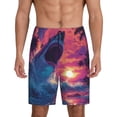 thumbnail image 1 of Fotbe Hawaiian Island Beach Shark Pantalones Cortos de Pijama para Hombre, Ropa de Dormir, Pantalones de Pijama Cortos para Hombre-Medium, 1 of 6