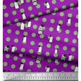 thumbnail image 2 of Soimoi Poly Georgette Fabric Dot & Penguin Ocean Print Fabric by Yard 42 Inch Wide, 2 of 3