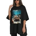 thumbnail image 4 of Plus Size Shirt for Women Black Tops for Women Short Sleeves Shirt for Women Starfish3 T Shirt Crewneck Shirt for Women 4XL, 4 of 5