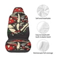 thumbnail image 4 of Balery Red Mushrooms Funda de Asiento para Auto con Diseño - Cubierta Frontal Suave y Transpirable con Protector Antideslizante- 1 Unidad, 4 of 5