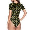 thumbnail image 4 of Easygdp Pineapple Women's One-Piece Swimsuit Slim Fit Crew Neck Bodysuit Athletic Swimwear with Concealed Buckle - XX-Large, 4 of 9