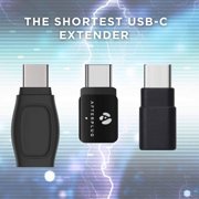Afterplug USB C Extension Adapter, USB-C Male to Female, Thunderbolt 3/4/5 Extender, 80Gbps, 8K@60Hz Video, 240W PD (2-Pack), Black