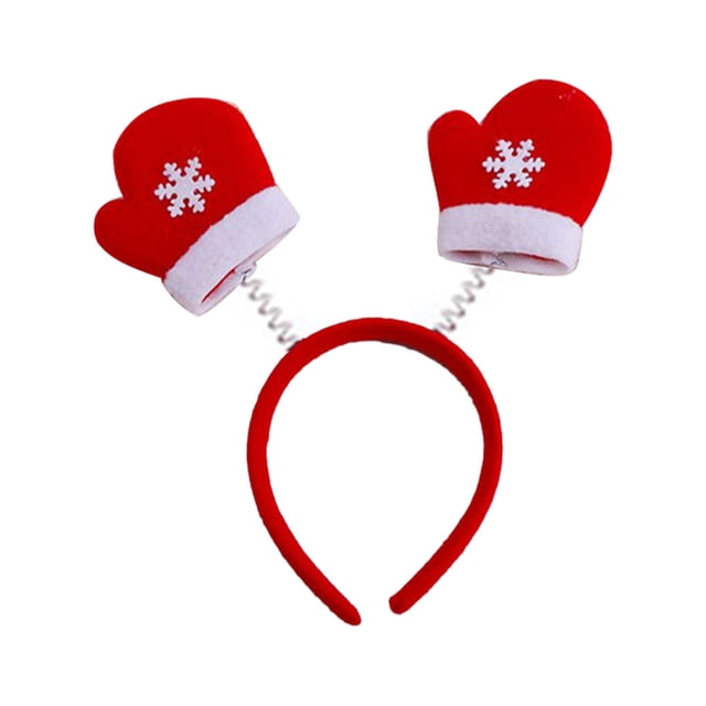 Toystoory Guante de astas de Navidad banda para el cabello Universal rojo de dibujos animados primavera diadema disfraz sombreros aro fiesta Kits de decoración para fiestas Guante
