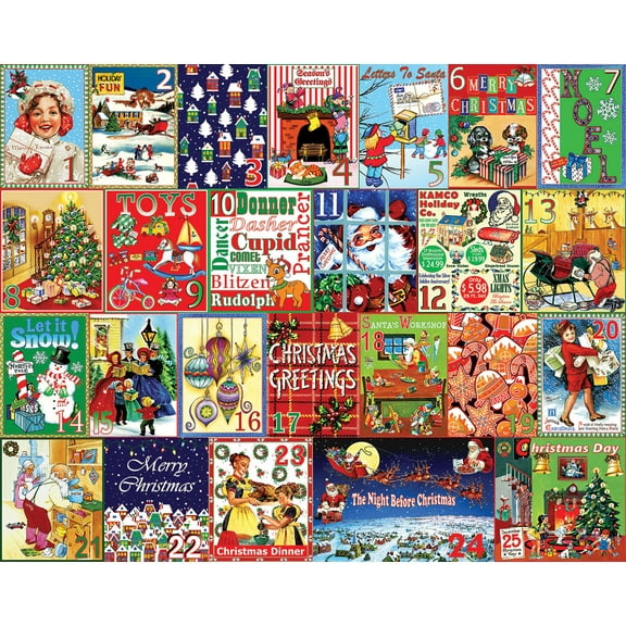 White Mountain Puzzles  Christmas Calendar - 1000 Piece Jigsaw Puzzle
