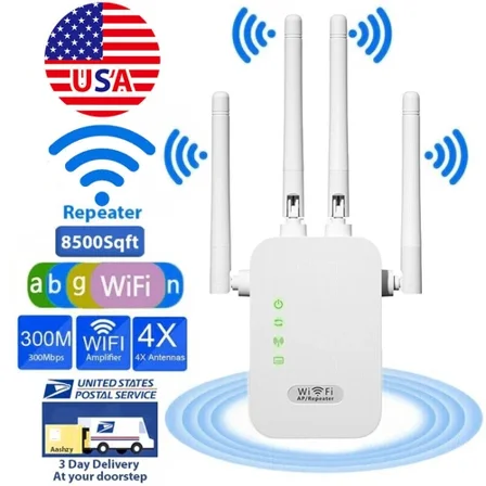Wifi Range Extender Internet Booster Wireless Signal Repeater