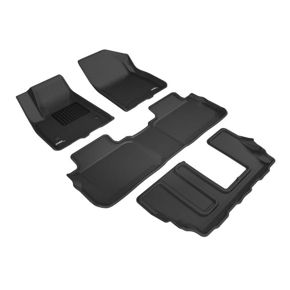 3D MAXpider Custom Fit KAGU Floor Mat (BLACK) Compatible with GMC ACADIA 2017-2023 - Full Set