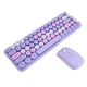 thumbnail image 2 of Teclado y ratón USB inalámbrico de 2,4 G, 68 teclas, bajo consumo, retro, bonito, ABS, para juegos, para PC, color morado y mixto, 2 of 12