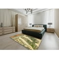thumbnail image 5 of Ahgly Company Machine Washable Indoor Rectangle Abstract Ginger Brown Green Area Rugs, 3' x 5', 5 of 7