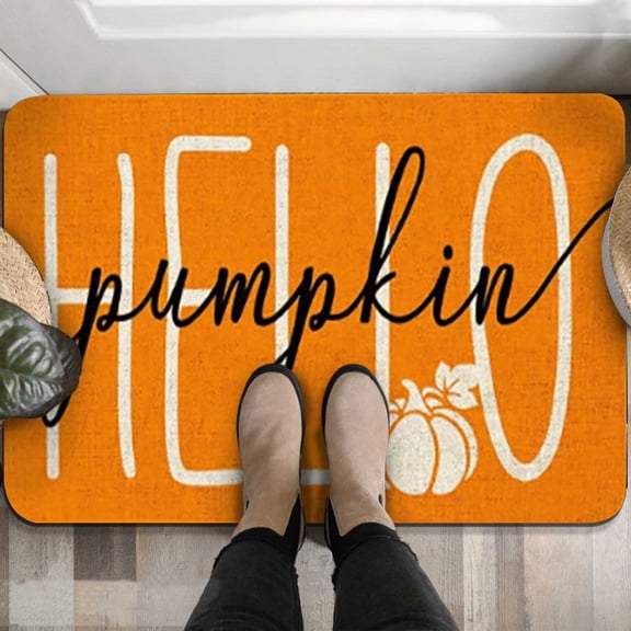 Vggrvlo Under5 Halloween 24"X16" Kitchen Rugs Mats for Floor Non Slip Extra Thick Chenille Door Mat Machine Washable Bath Mats Halloween Decor