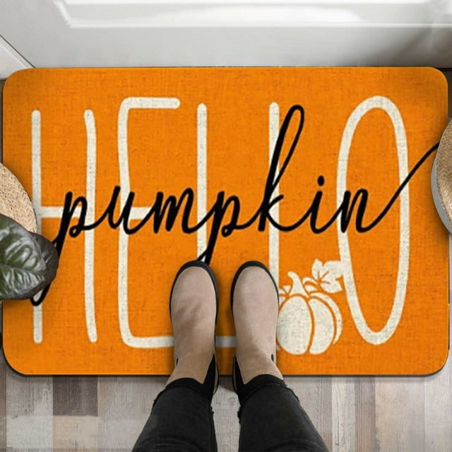 Chmadoxn Bathroom Rugs, Rugs for Living Room, Area Rug, Bath Mat Kitchen Floor Mat Halloween Pumpkin Carpet Home Entrance Door Mat Bathroom Dirt Floor Mat a carpet
