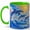 Green, variant on Leaping Dolphins 11oz Ceramic Mug, Sunny Ocean Coffee Cup