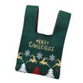 thumbnail image 4 of Bolso de mano con nudo para mujer, con asa, bonito bolso de mano navideño Ciervo y verde, 4 of 9