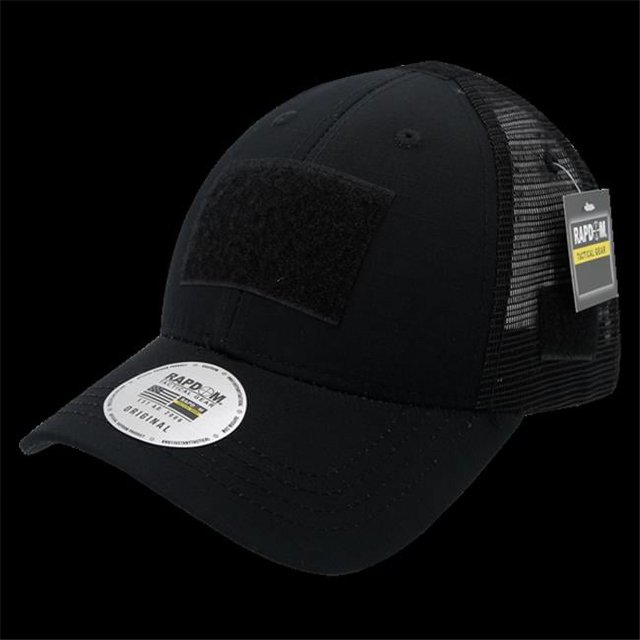 Rapid Dominance T111-BLK Ripstop Tactical Trucker Cap, Black