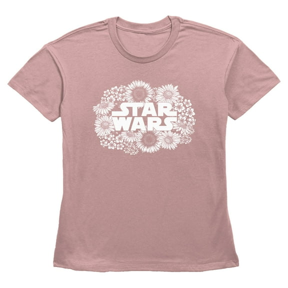Women's Star Wars Flowers Logo Graphic T-Shirt