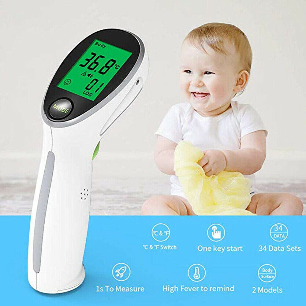 Digital Forehead Thermometer Gun LCD IR Infrared Fever Alarm Infrared