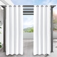 thumbnail image 2 of DONGPAI Outdoor Curtains for Patio 52 x 84 Inch Waterproof Grommet Light Blocking Curtain, White, 2 Panels, 2 of 7