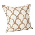 thumbnail image 1 of SARO LIFESTYLE Posh Collection Arch Design Embroidered Cotton Down Filled Throw Pillow 18" Ivory, 1 of 1