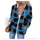 thumbnail image 2 of Blusa suelta de manga larga con estampado a la moda para mujer, sudadera informal con bolsillos y botones, sudadera con capucha Pompotops FGAJ18534, 2 of 6