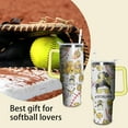 thumbnail image 5 of 40oz Softball Mom MaMa Tumbler with Handle, Mothers Day Gift for Woman, Sports Coach Insulated Stainless Steel Cup with Lid and Straws, Reusable Travel Coffee Mug Water Bottle, 5 of 6