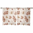 thumbnail image 3 of Brown Botanical Fall Sheer Curtains 54 Inches Length 2 Panels Set, Window Sheer Curtains for Living Room/Bedroom, Pastoral Maple Leaf Autumn Rustic Light Filtering Rod Pocket Curtain 52'' x 54'' x 2, 3 of 7