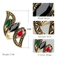thumbnail image 2 of Kachbutis Turkish Style Vintage Rings for Women Bohemian Three Color Resin Gold-Plated Spiral Ring for Women Turkish Jewelry Size 7, 2 of 2