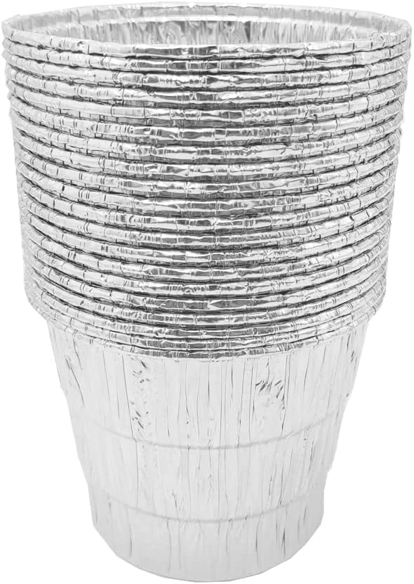 20 Pack Grease Bucket Liner Aluminum BBQ and Grill Grease Bucket Liners