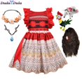 thumbnail image 2 of Disfraz de Moana para niña, disfraz de Halloween, vestido de princesa Vaiana para niña, ropa para niña, vestidos para Año Nuevo 2024, 2 of 5
