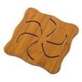 thumbnail image 1 of Cojín de vajilla de madera hueca con espesamiento de calor natural (molino de viento), 1 of 2