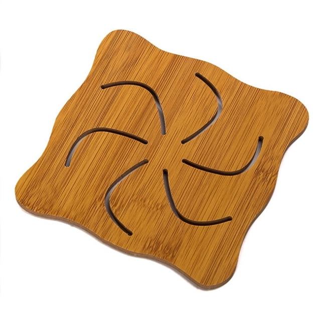 Cojín de vajilla de madera hueca con espesamiento de calor natural (molino de viento)