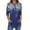 Blue, variant on Long Sleeve Shirts for Women 3/4 Length Sleeve Tops Spring Neck Casual Print Tunic T Shirts Three Quarter Length Tops Long Sleeve Tops
