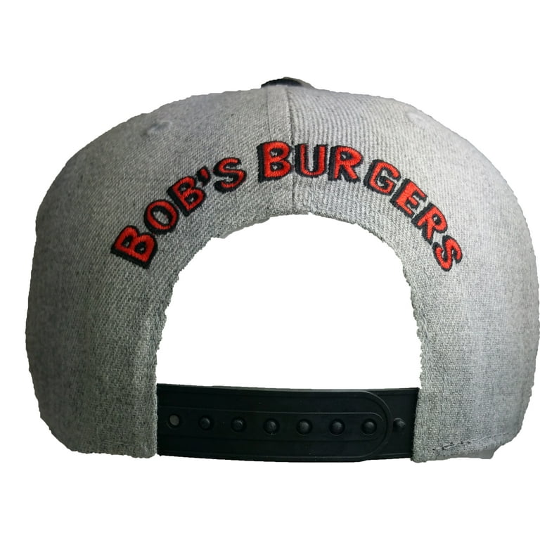 Concept One Bob's Burgers Embroidered Logo Cotton Adjustable Dad Hat with  Curved Brim, Black, One Size
