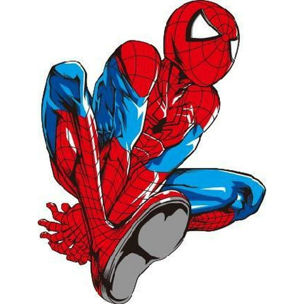 Ultimate Spiderman Cartoon Character Wall Art Sticker Vinyl Decals Girls  Boys Children Baby Bedroom House School Wall Decor Removable Sticker Peel  and Stick Size (20x10 inch) 