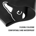 thumbnail image 4 of WIRESTER Black Silicone Swim Cap for Women Men Adults Kids Boys Girls, Silicone Waterproof Swimming and Bathing Caps for Long and Short Hair - Black (Tuxedo Cat), 4 of 7