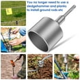 thumbnail image 3 of Ground Rod Driver 30/45/65mm Heavy Duty SDS-Plus T Post Ground Rod Driver Tool Forged Steel Drill Bit Driver Durable Hammer Drill Rod Converter for Hammer Drill, 3 of 10