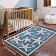 thumbnail image 3 of Starfish And Pattern Soft Small Velvet Area Rugs Non Slip Indoor Floor Carpet for Living Room Bedroom Decor, 3 of 5