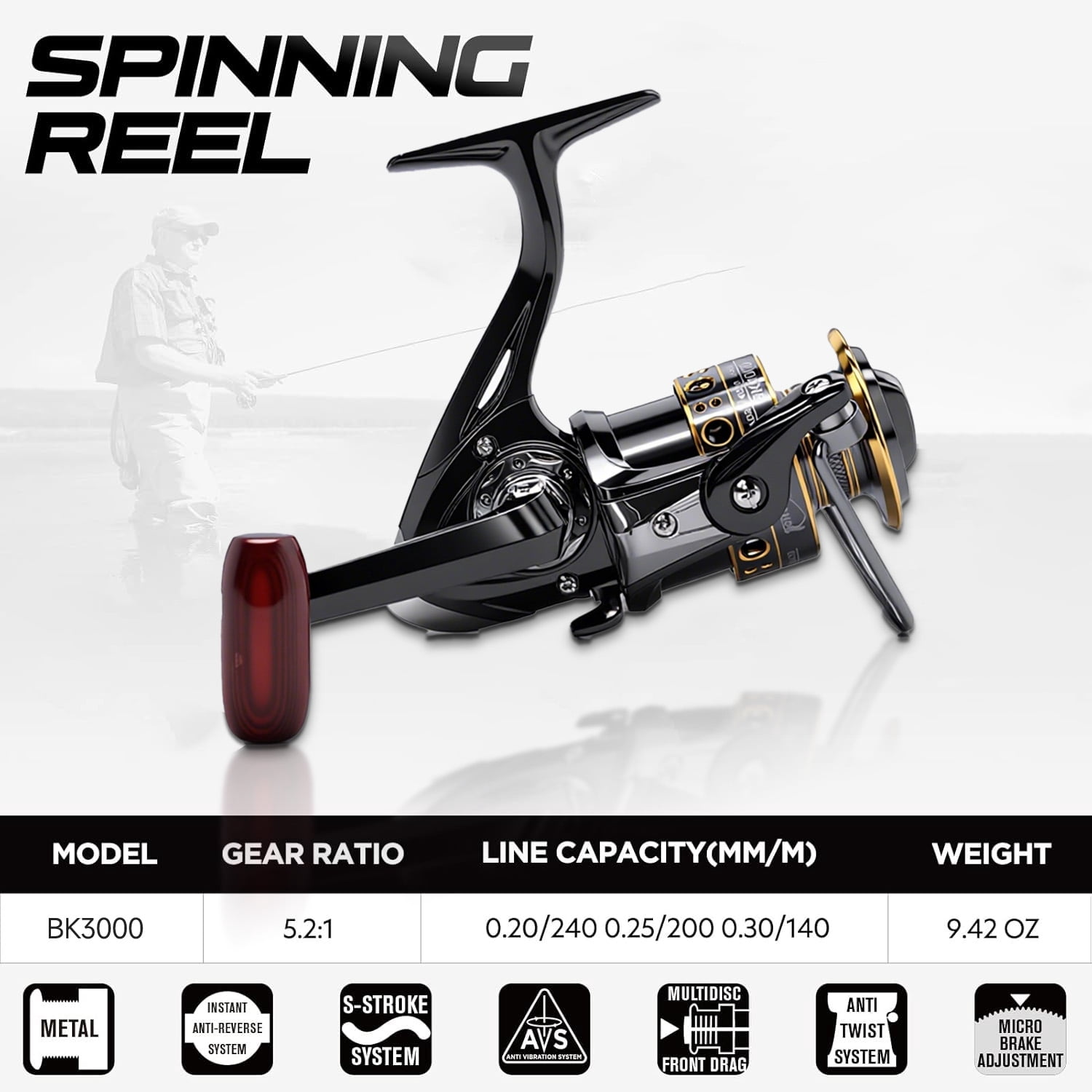 OUTGOO Fishing Rod Combos with Telescopic Fishing Pole Spinning Reels Fishing Carrier Bag for Travel Saltwater Freshwater Fishing