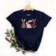 thumbnail image 4 of Mujeres Manga Corta de Verano Tops Pascua Impresa Cuello Redondo, Blusa de Moda Casual para la Primavera, 4 of 5