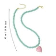 thumbnail image 3 of SIfdSeng Collier Pendentif Cœur Bleu Rose Collier Fée Chaîne Pendentif Bijoux pour Femmes Filles, 3 of 7