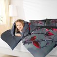 thumbnail image 3 of Homewish Black Red Gothic Rose Twin Bedding for Kids, Thorn Floral Spooky Bedding Comforter Set, Black Reversible, 7-Piece, 3 of 7