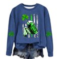 thumbnail image 4 of Qiopertar Mode Femmes Saint-Patrick Décontracté Manches Longues Col Rond Imprimé Chandail en Molleton Dames Hauts Blouse Offres de la Semaine Liquidation Moins de 5$ jusqu'à 90 % de Réduction, 4 of 4