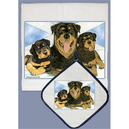 

Dish Towel and Pot Holder Set - Rottweiler