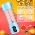 thumbnail image 3 of Debonair Portable Blender USB Rechargeable Personal Juicer Cup Small Fruit Juice Mixer for Shakes and Smoothies 350ML Capacity- Blue, 3 of 7
