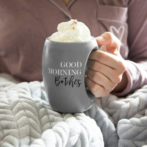 Pavilion Gift Company 10513 Good Morning Btches 16 oz Cup, Gray