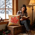 thumbnail image 6 of InsCrazy Autumn Pumpkin Throw Pillow Covers 18x18 Maple Leaves Couch Pillow Cases Thanksgiving Cushion Covers for Home Outdoor Sofa Decor (1Pcs), 6 of 7