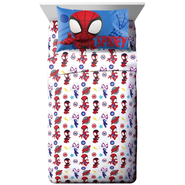 Juego de sábanas Jay Franco Spidey & Friends de 3 piezas para niños pequeños