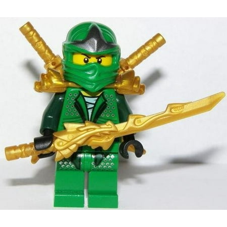lego ninjago minifigure gold ninja lloyd dragon shamshir swords golden ninja